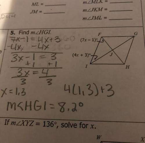 Geometry urgent please help Did i do this right?