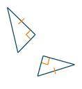 Which pair of triangles can be proven congruent by the HL theorem? a, b, or c?
