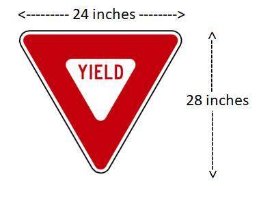 I WILL GIVE BRAINLIESTA sign company is building a sign with the dimensions shown below. What is the
