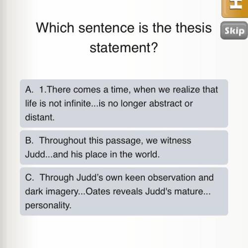 Which sentence is the thesis statement?