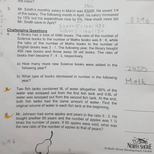 I just need help with 5 and 6