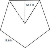 Calculate the area of the regular pentagon below: