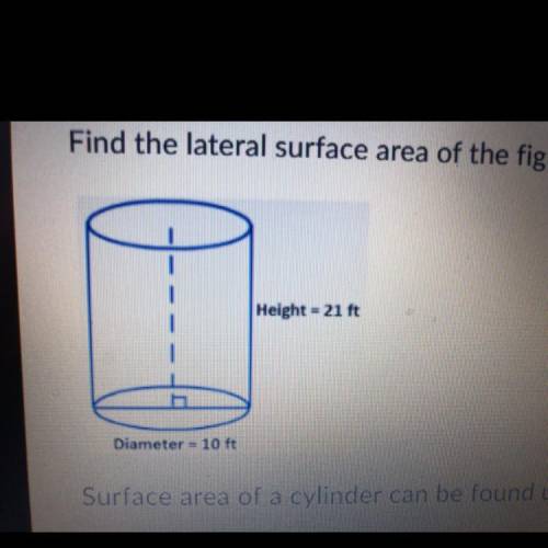 Find the lateral surface area of the figure. A 798 B 210 C 816.8 D 69.7