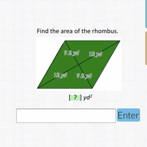 Whats the aream of this rhombus