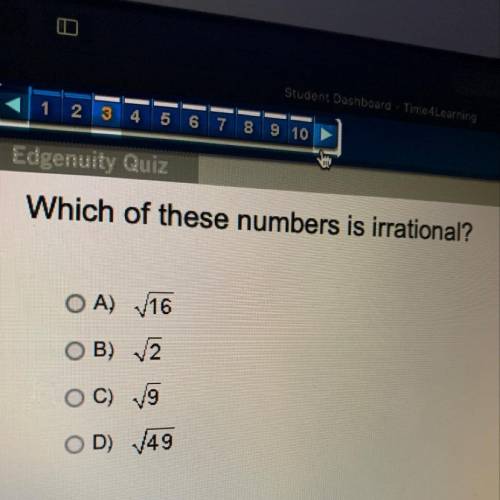 Which of these numbers is irrational