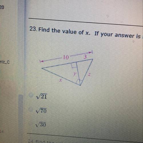 Find the value of x,y and z