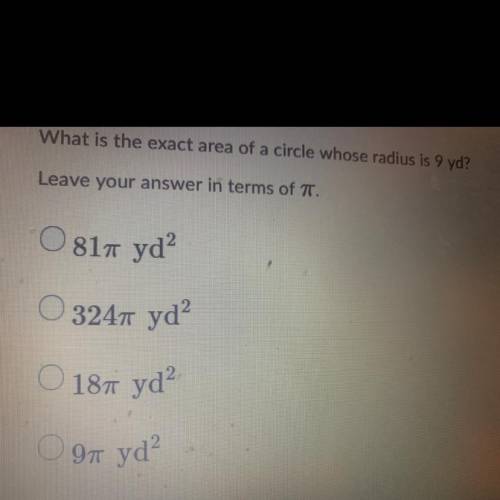 Leave your answer in terms of pi