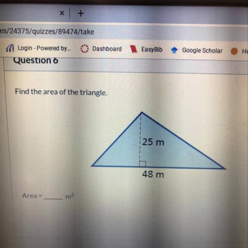 Find area of triangle