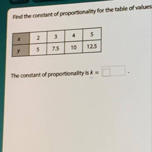 What is the constant of proportionality