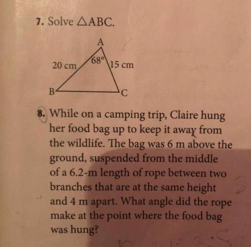 Help math question 7 and 8