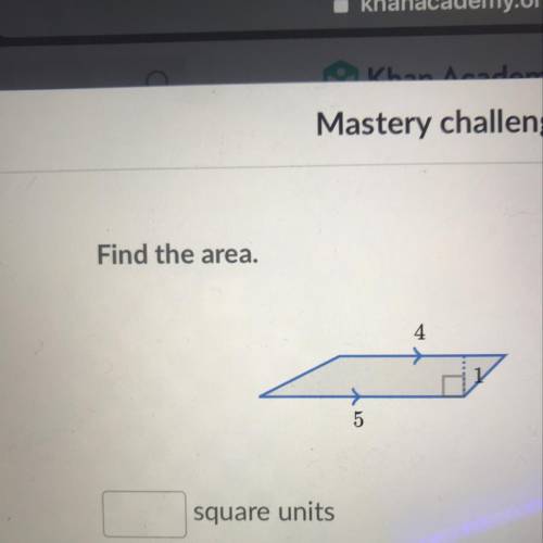 Find the area. in square units