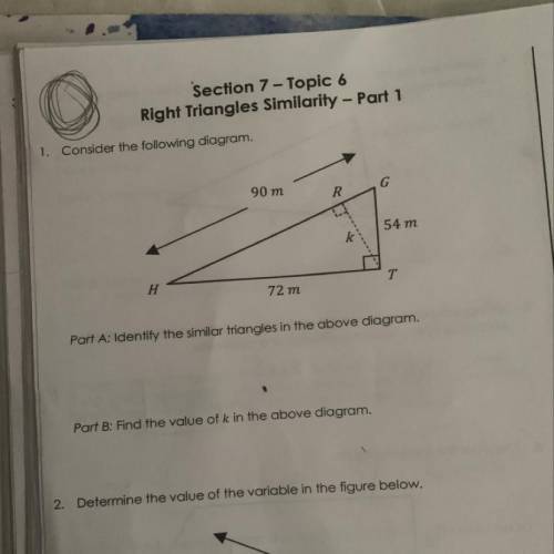 Identify the similar triangles in the above diagram