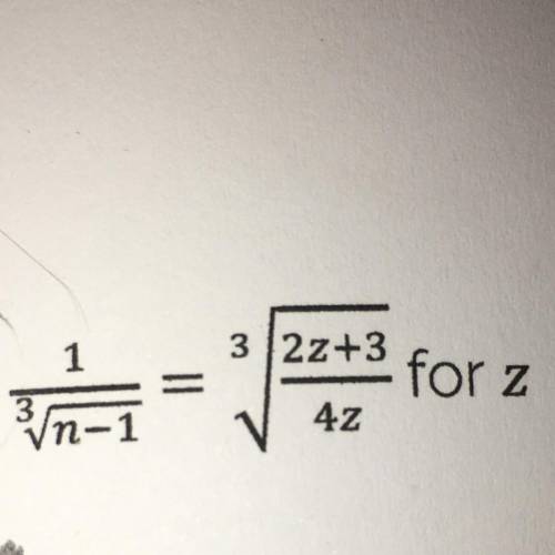 Rearranging literal equations for z