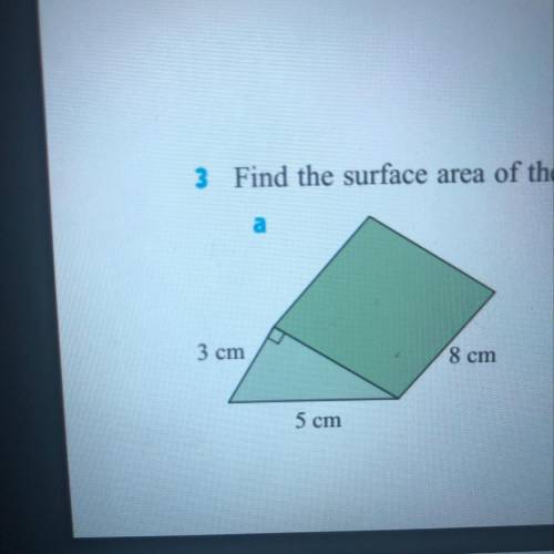 Find the surface area of a triangle which has a base of 3x4/2 and a height of 8 cm