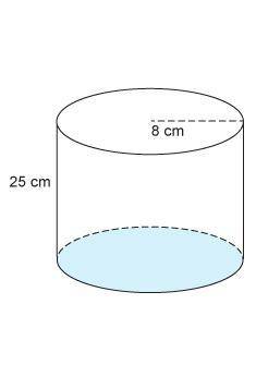 What is the approximate volume of the cylinder?  Use 3.14 for π. Question 2 options: 5024 cm^2 6888