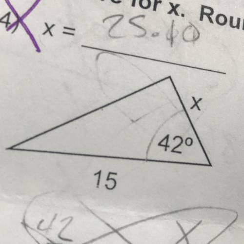 What is x? Trigonometry question