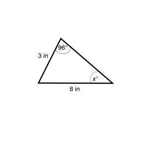 Four sketches of triangles with measurements are shown. Which sketch does NOT provide enough informa