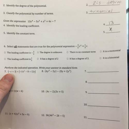 I need help with 6. Can anyone help plz this test review and it’s confusing