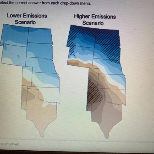 PLEASE HELP 17 POINTS FOR CORRECT ANSWER. This map shows how climate change might affect precip