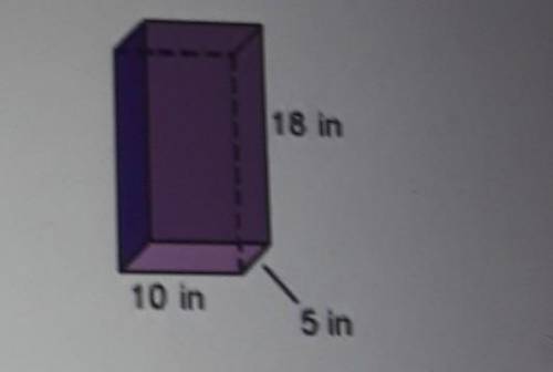 Chapter 105.1) Find the volume of the rectangular prism.