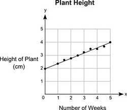 PLEASE ANSWERRRRRRRRRR The graph shows the heights, y (in centimeters), of a plant after a certain n