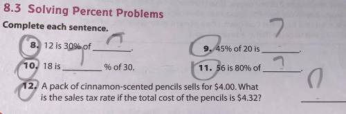 8.3 solving percent problems