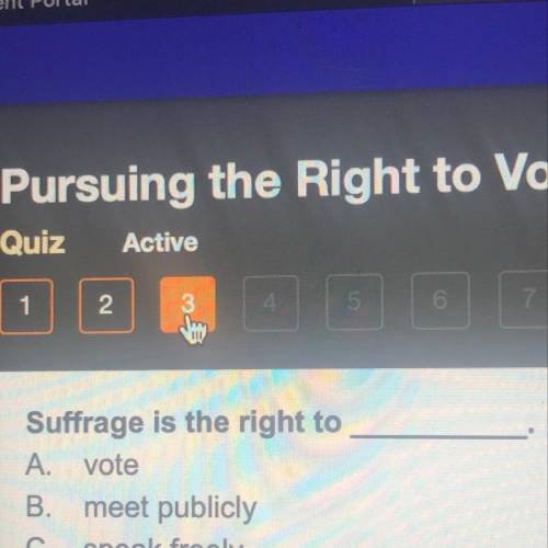 Suffrage is the right to ________.