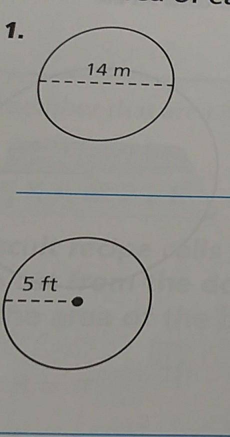 Find the area of each circle to the nearest tenth, if necessary. Use 3.14 for π.