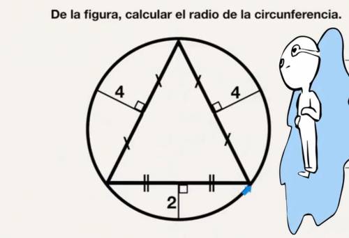 Calcular el radio de la circunferencia