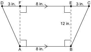 What is the area of this trapezoid? a. 96 m2 b. 132 m2 c. 168 m2 d. 1344 m2