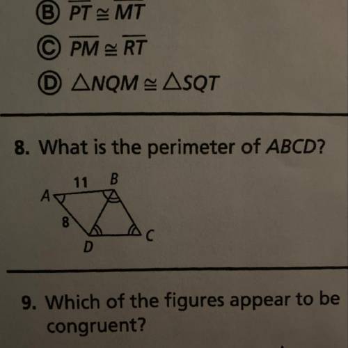 8. What is the perimeter of ABCD?