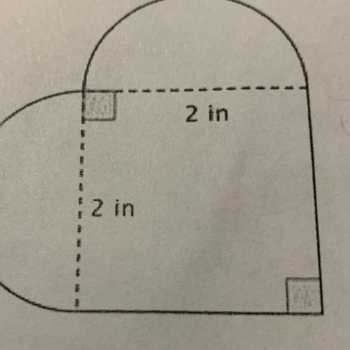 Find the area of the heart