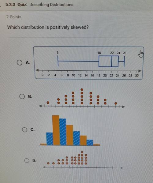 Which distribution is positively skewed?