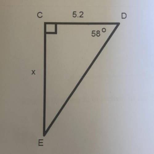 Find the value of x, rounded to the nearest tenth.