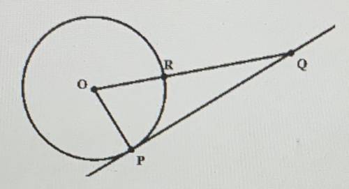 Which line segment is a tangent? A) OQ B) PO C) OR D) PQ