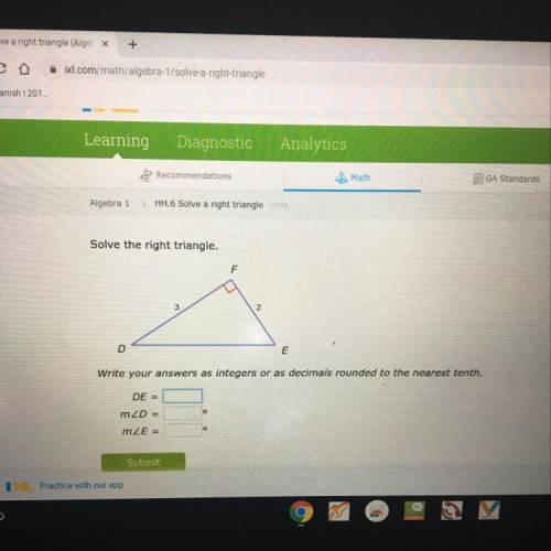 HELP PLEASE  Solve the right triangle