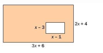 Find the area of the shaded region. 5x2 + 16x – 21 7x2 + 28x + 27 5x2 + 28x + 27 5x2 + 28x + 21