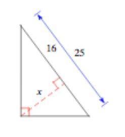 Find the missing length indicated. A) 12  B) 25  C) 9  D) 64 The answer is A) 12 (Not asking, just i