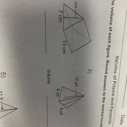 Find the volume of each figure