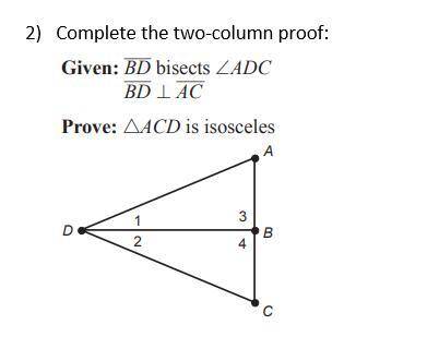 Solve this two column proof! (25 pts!)