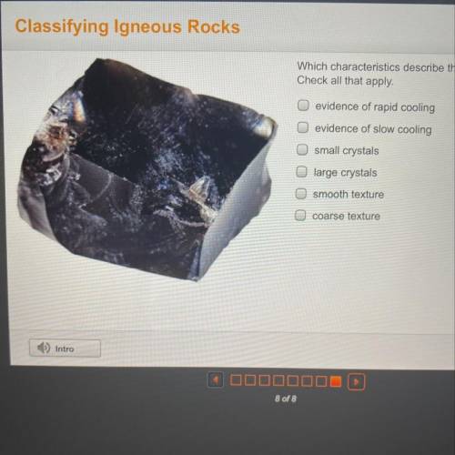 Which characteristics describe this rock sample?