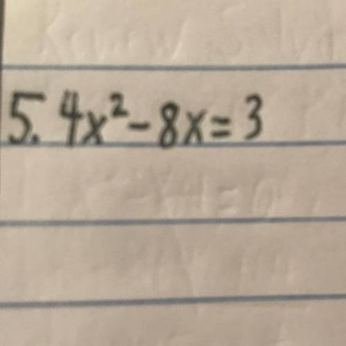 Solve by factoring. 4x^2-8x=3