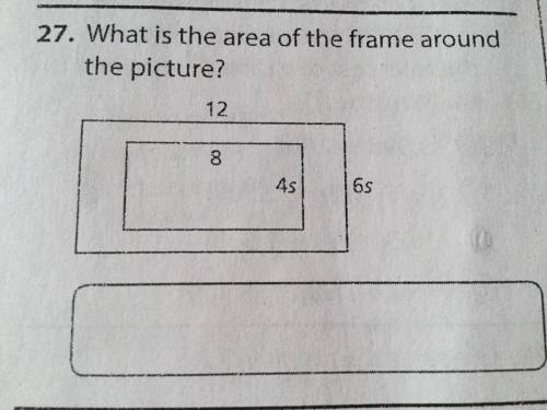 What is the area of the frame around the picture?