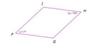 FGHI is a parallelogram. Find the measure of angle I. *show your work please*