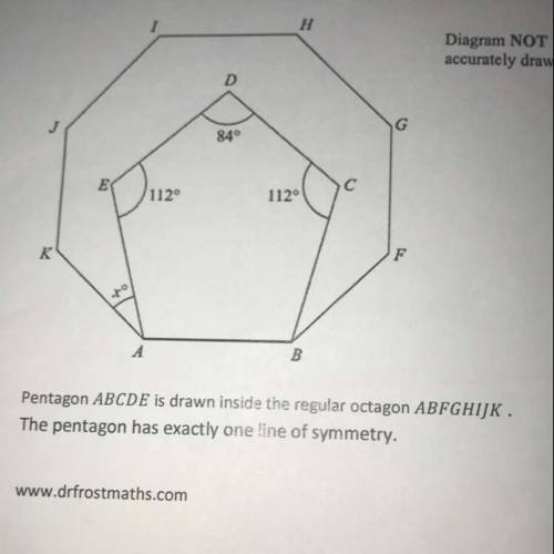 Have to find out what the angle x is respond ASAP pls