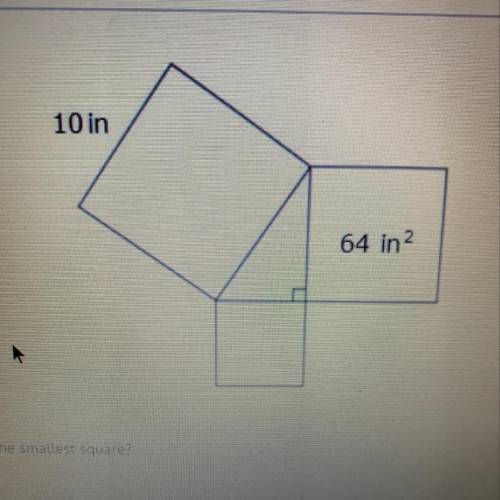What is the area of the smallest square?