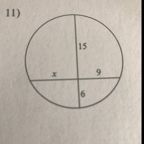 Solve for x: picture included