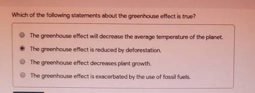 Which of the following statements about the greenhouse effect is true?