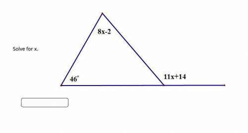 Solve for x. please answer.