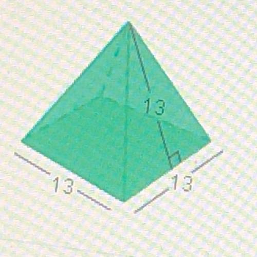 What is the surface area of the rectangular pyramid below? A. 2197 units B. 312 units